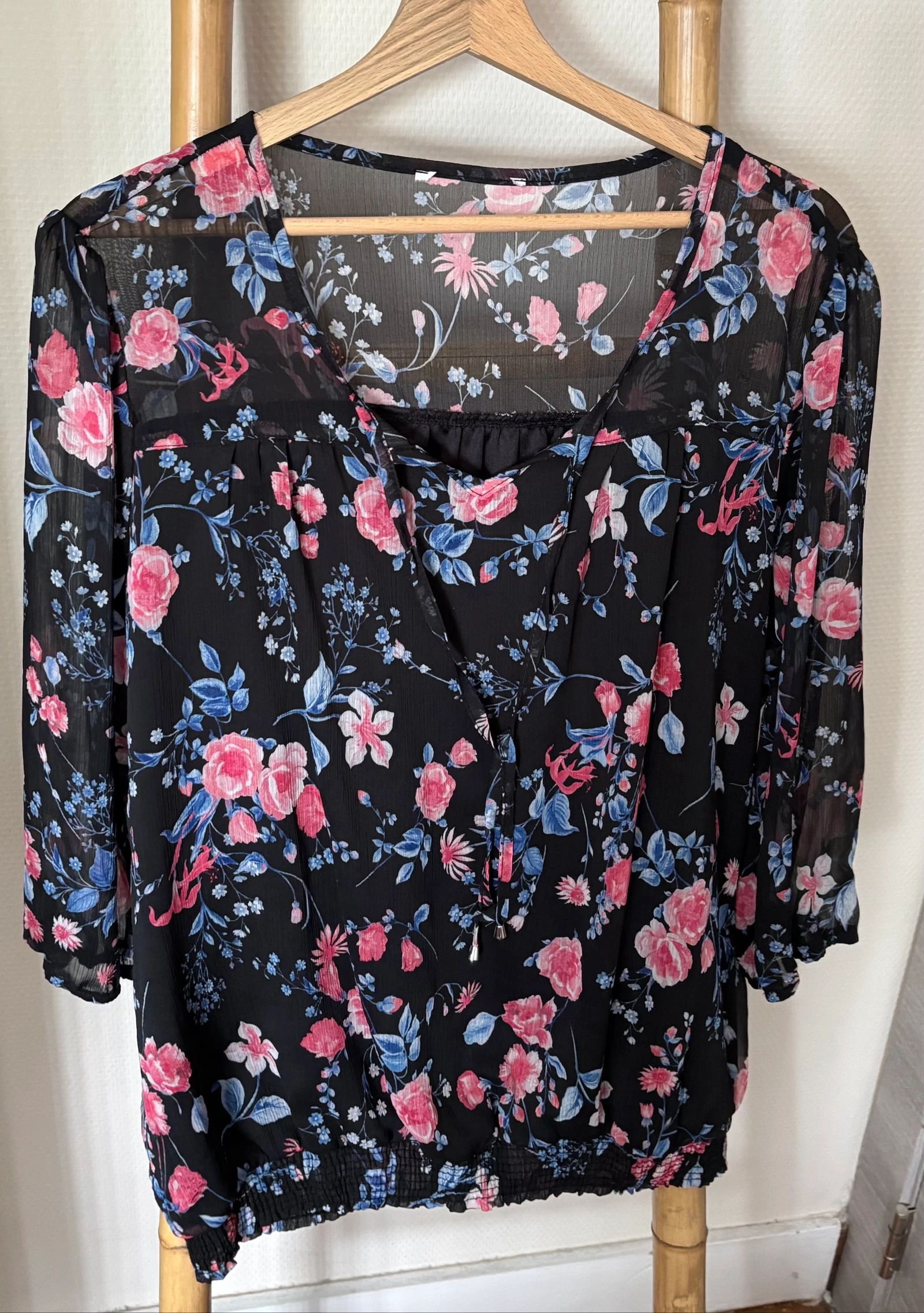 🌸 Blusa fluida con flores - Talla 5 (44-46) – photo 7